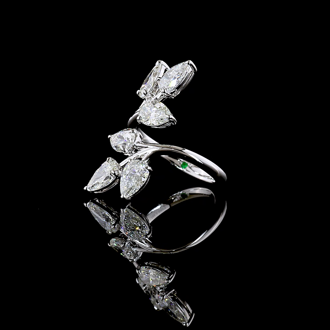 3.03 CTTW Pear Natural Diamond Special Ring Sz. 5.5 (VS2 Clarity)