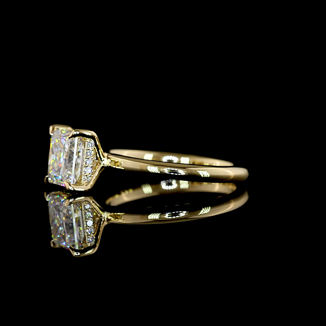 2.17 CTTW Princess Lab Grown Diamond Hidden Halo Ring Sz. 6.5 (F Color and VS1 Clarity)