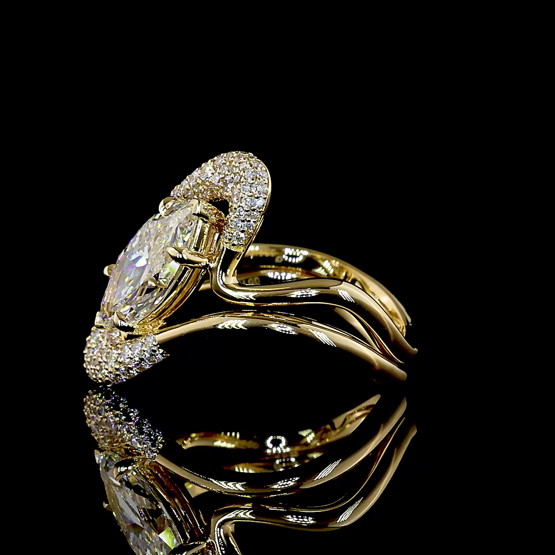 2.08 CTTW Marquise Lab Grown Diamond Special Ring Sz. 6.5 (F Color and VS1 Clarity)