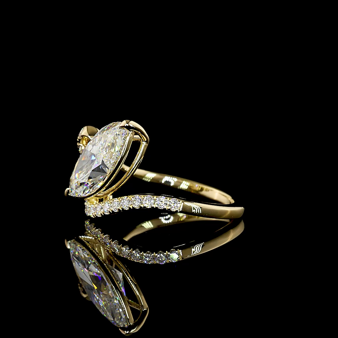 3.48 CTTW Marquise Lab Diamond Special Ring (F Color and VS1 Clarity)