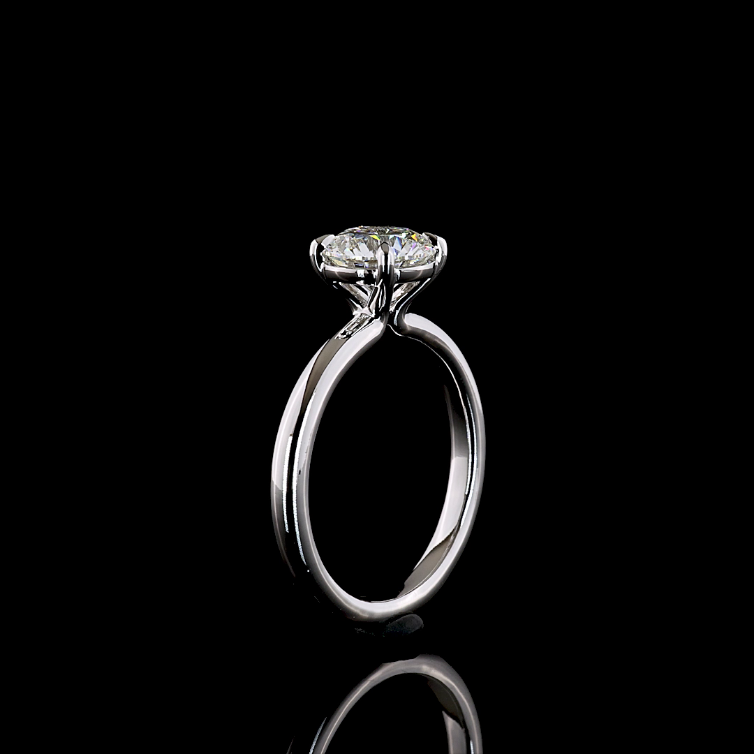 1.53 CT Round Lab Grown Diamond Solitaire Ring Sz. 6.5 (D Color and VVS1 Clarity)