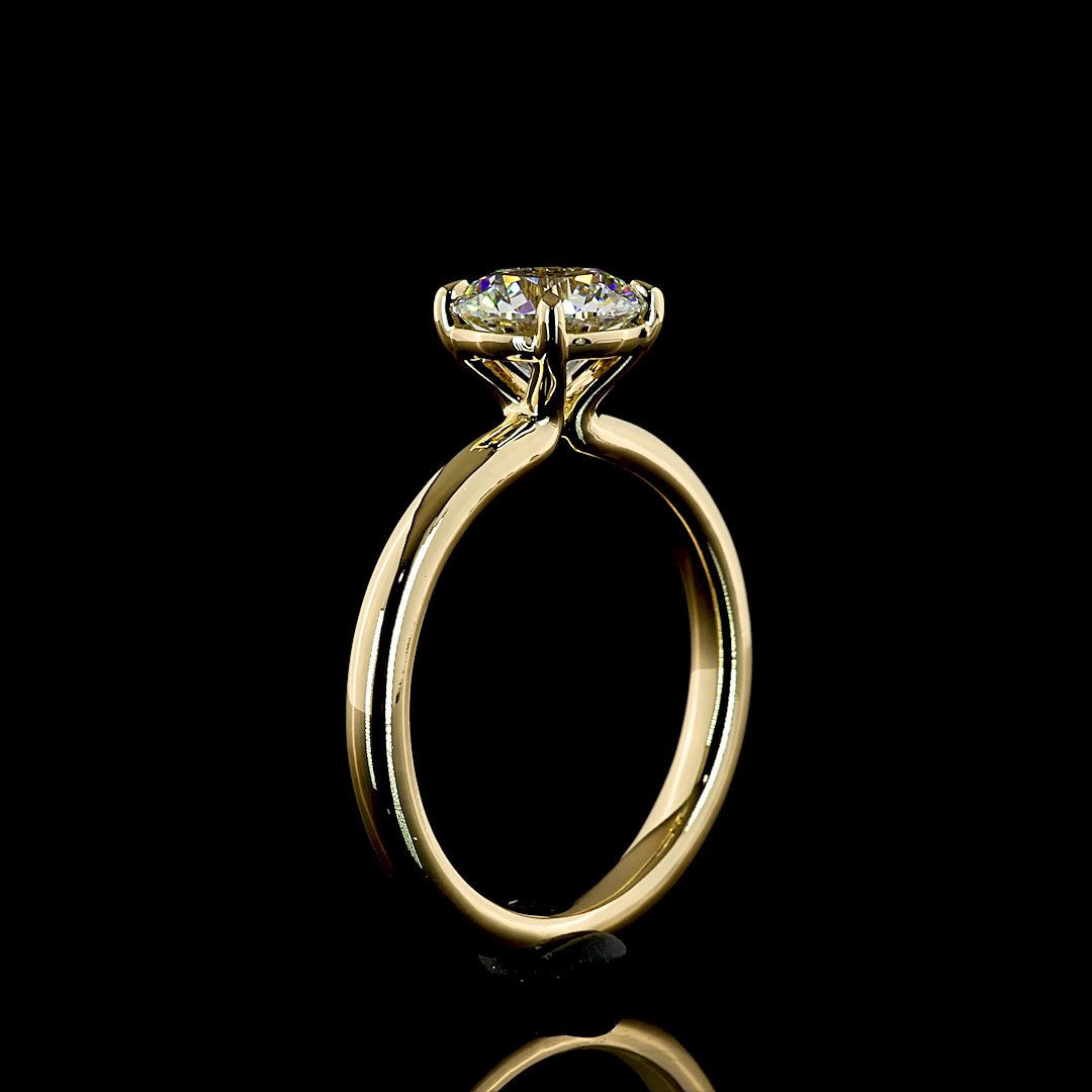 1.53 CT Round Lab Grown Diamond Solitaire Ring Sz. 6.5 (E Color and VVS2 Clarity)