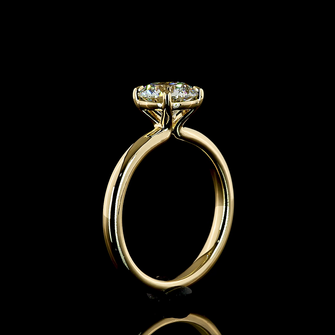 1.54 CT Round Lab Grown Diamond Solitaire Ring Sz. 6.5 (D Color and VVS2 Clarity)