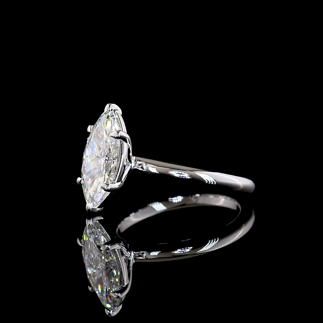 2.12 CT Marquise Lab Grown Diamond Solitaire Ring Sz. 6.5 (E Color and VVS1 Clarity)