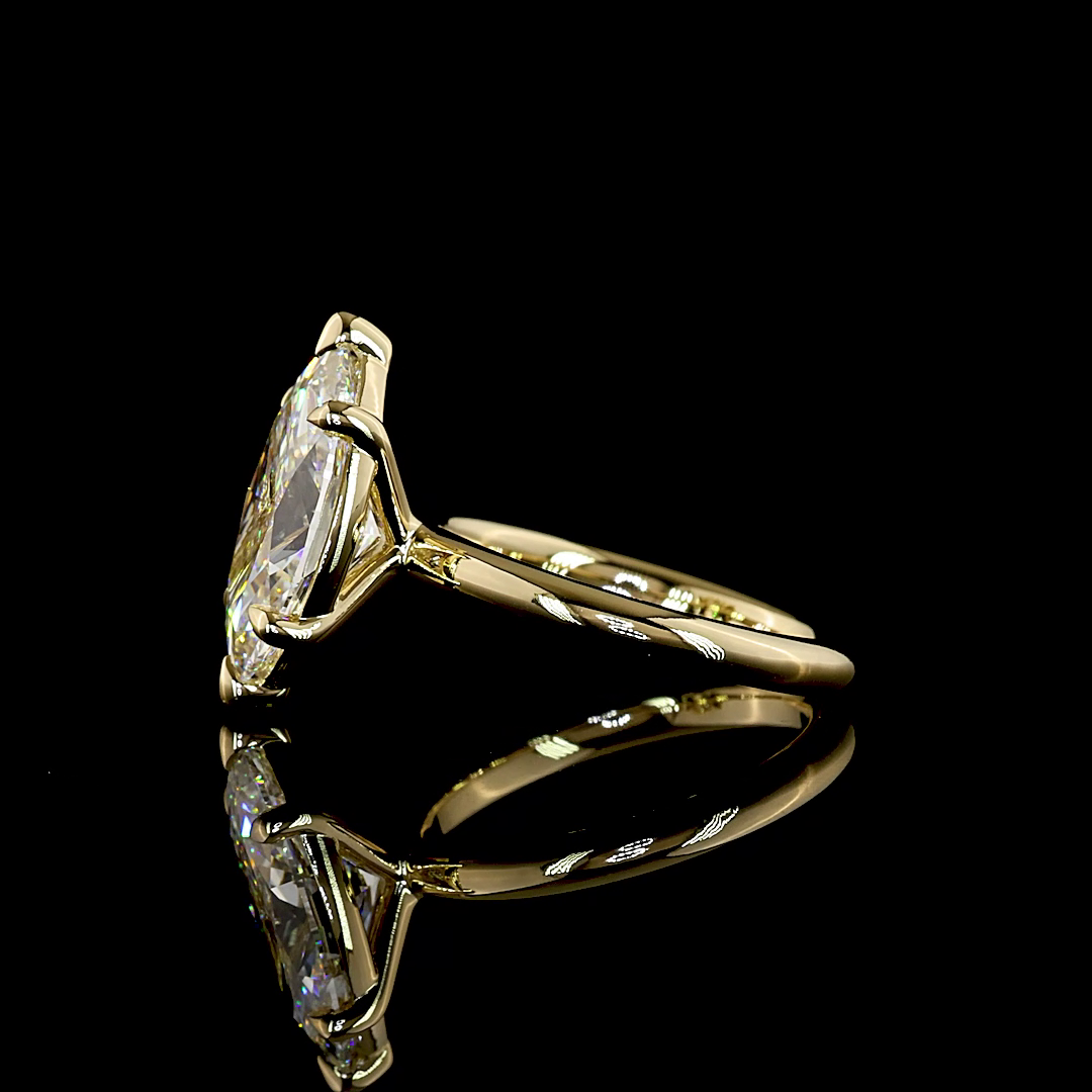 4.05 CT Marquise Lab Grown Diamond Solitaire Ring Sz. 6.5 (E Color and VVS2 Clarity)