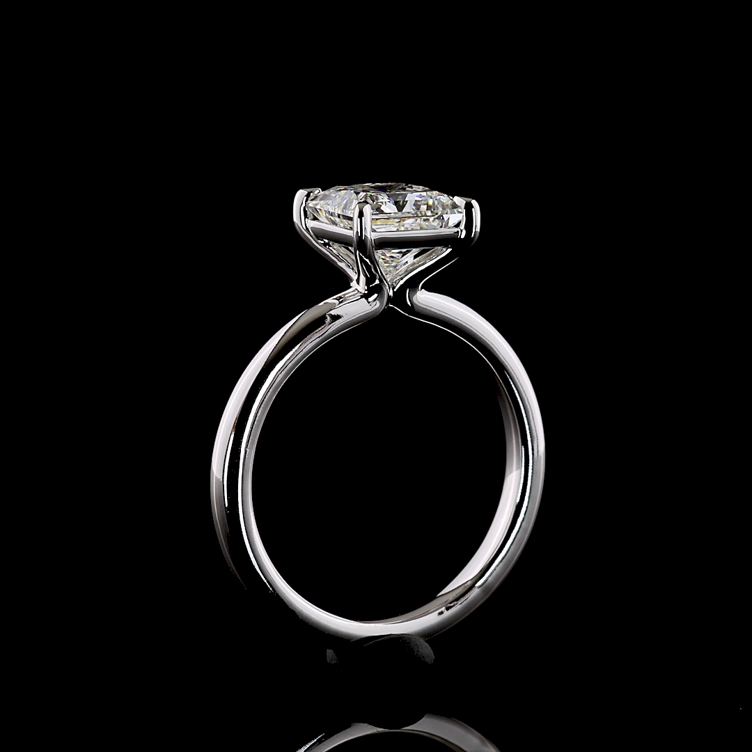2.11 CT Princess Lab Grown Diamond Solitaire Ring Sz. 6.5 (E Color and VVS2 Clarity)
