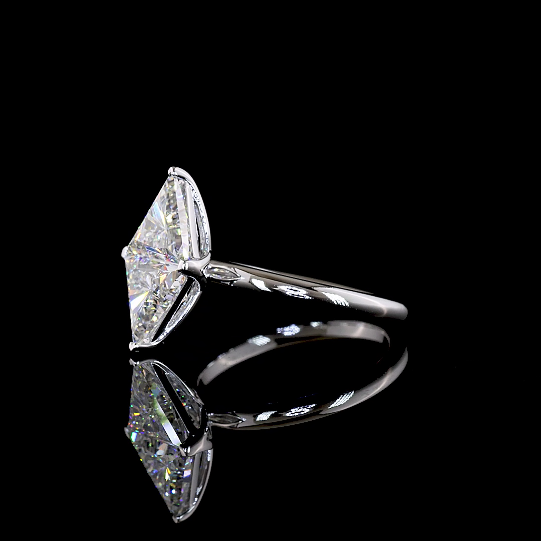 2.51 CTTW Triangle Lab Grown Diamond Toi et Moi Ring Sz. 6 (F Color and VS1 Clarity)