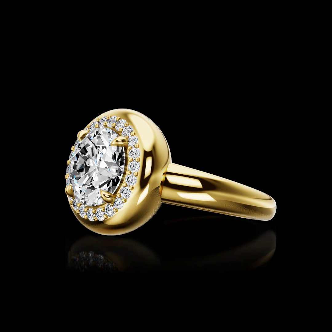 2.19 CTTW Round Lab Grown Diamond 55 Ring Sz. 6 (E Color and VS1 Clarity)