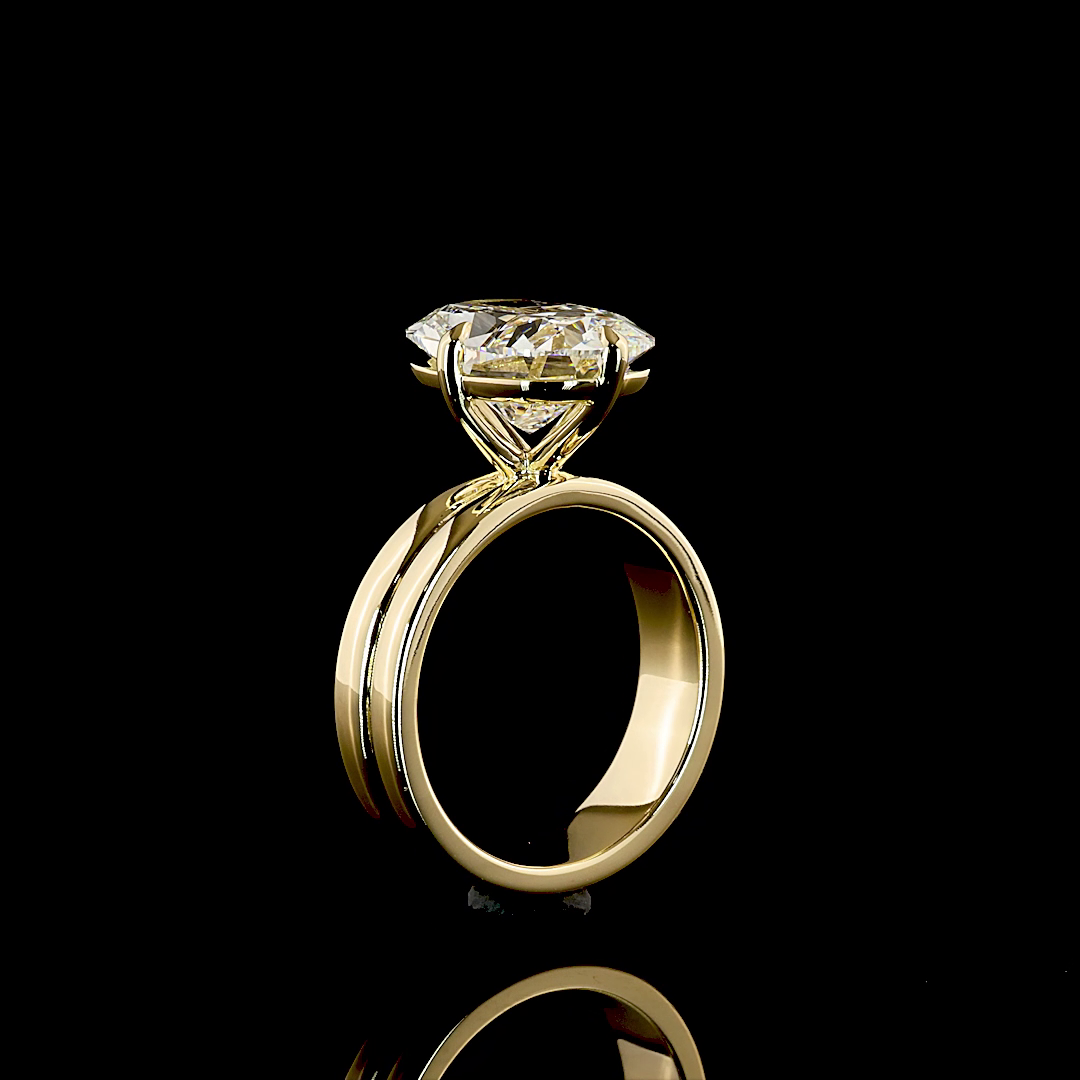 5.02 CT Cushion Brilliant Lab Grown Diamond Solitaire Ring Sz. 6.5 (E Color and VVS2 Clarity)