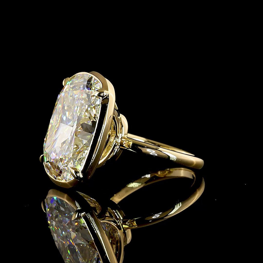 20.18 CT Cushion Brilliant Lab Grown Diamond Solitaire Ring Sz. 6.5 (F Color and VS1 Clarity)