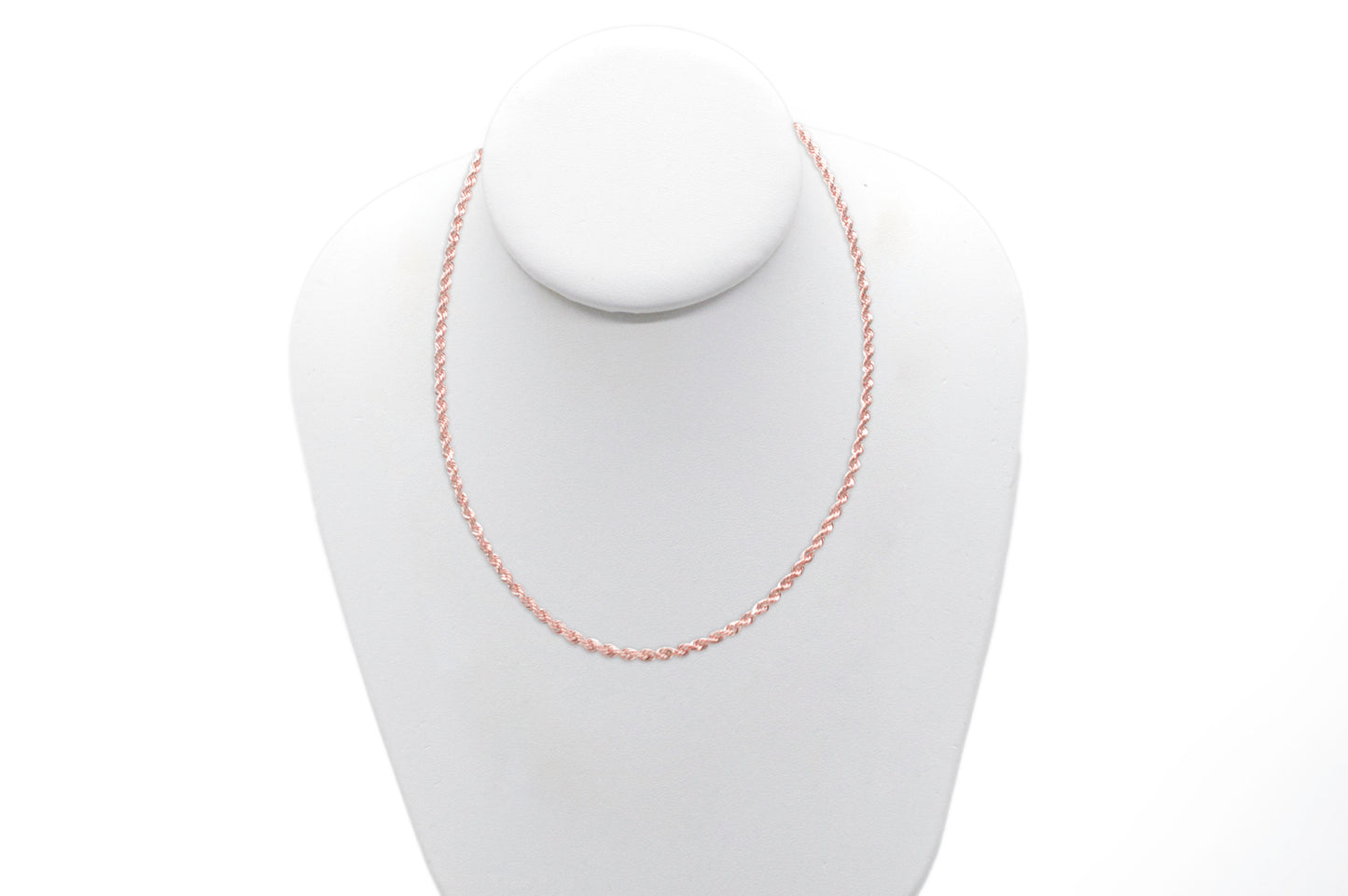 3mm Solid Gold Diamond Cut Rope Necklace Solid Gold Rope Chains