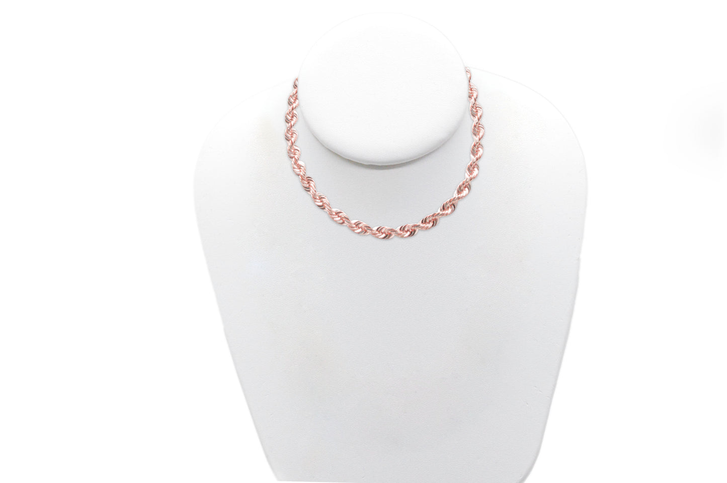 6mm Solid Gold Diamond Cut Rope Necklace Solid Gold Rope Chains