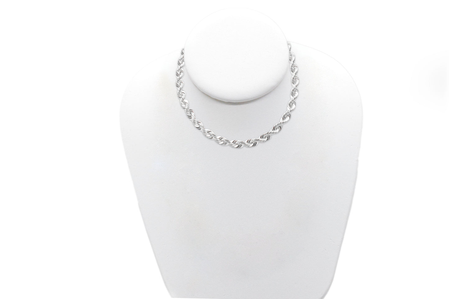6mm Solid Gold Diamond Cut Rope Necklace Solid Gold Rope Chains