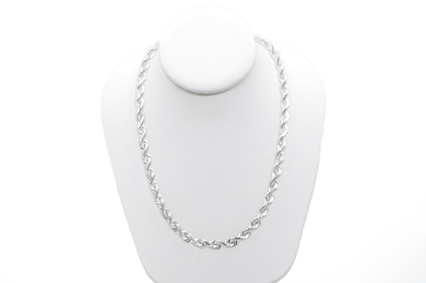 7mm Solid Gold Diamond Cut Rope Necklace Solid Gold Rope Chains