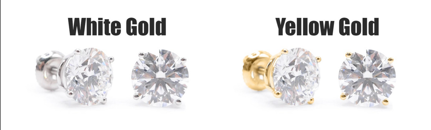 Black Friday Sale: 3 CTTW Lab Diamond Stud Earrings