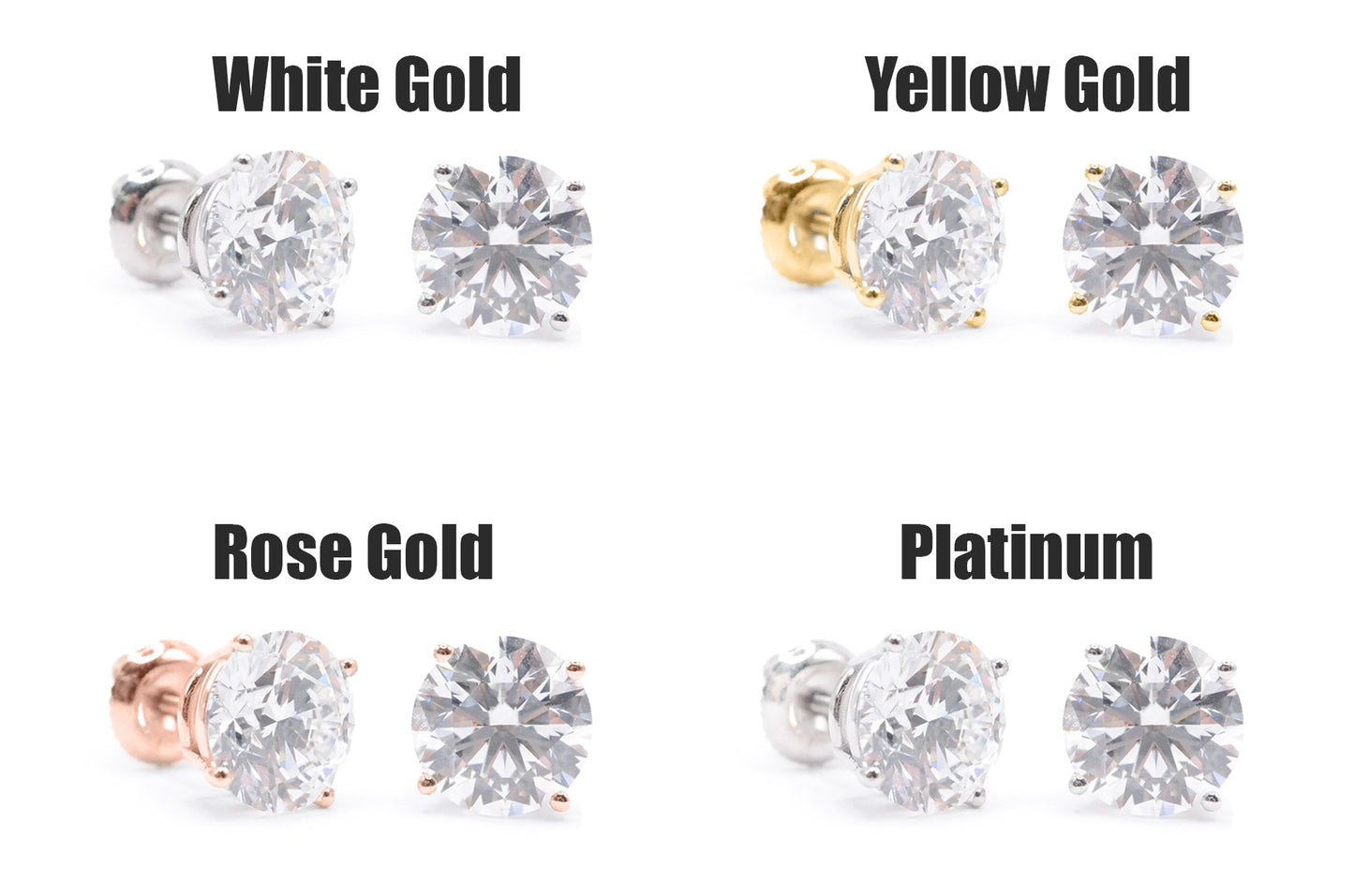 2.5 CTTW Made to Order Lab Created Diamond Stud Earrings Lab Diamond Studs
