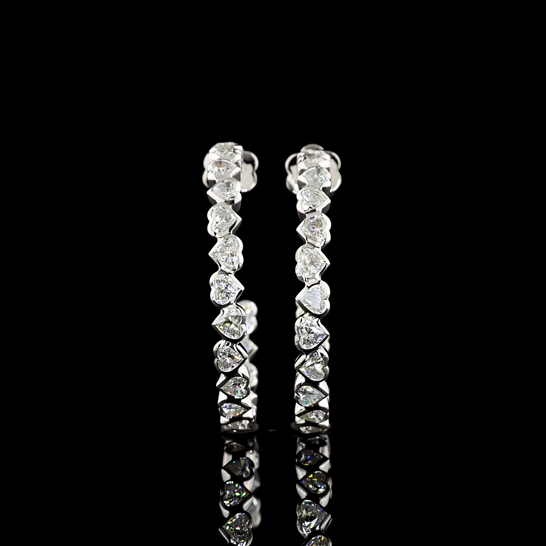 Lab Diamond Hoop Earrings