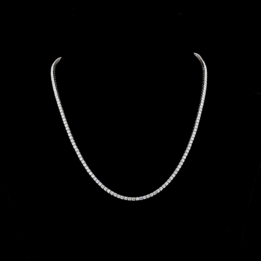 In Stock Lab Grown Diamond Tennis Chain Necklaces