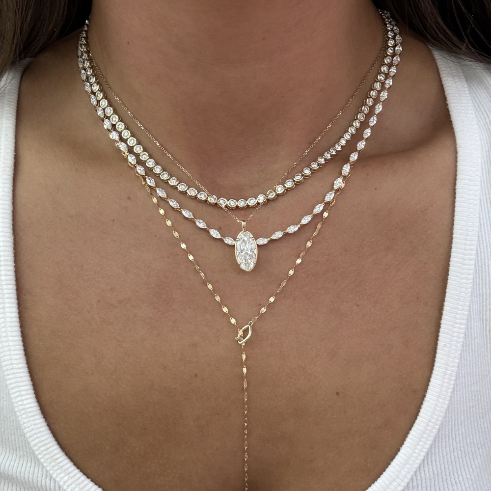 All Lab Diamond Necklaces