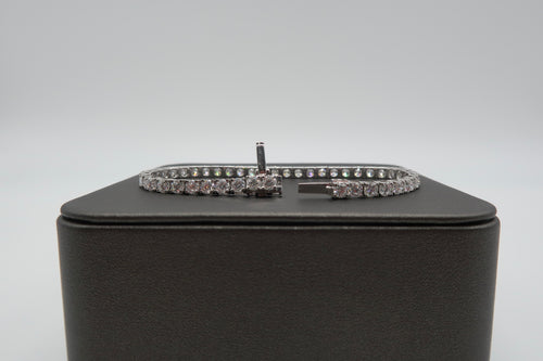 10cttw Lab Grown Round Diamond Tennis Bracelet 7" 14K Gold