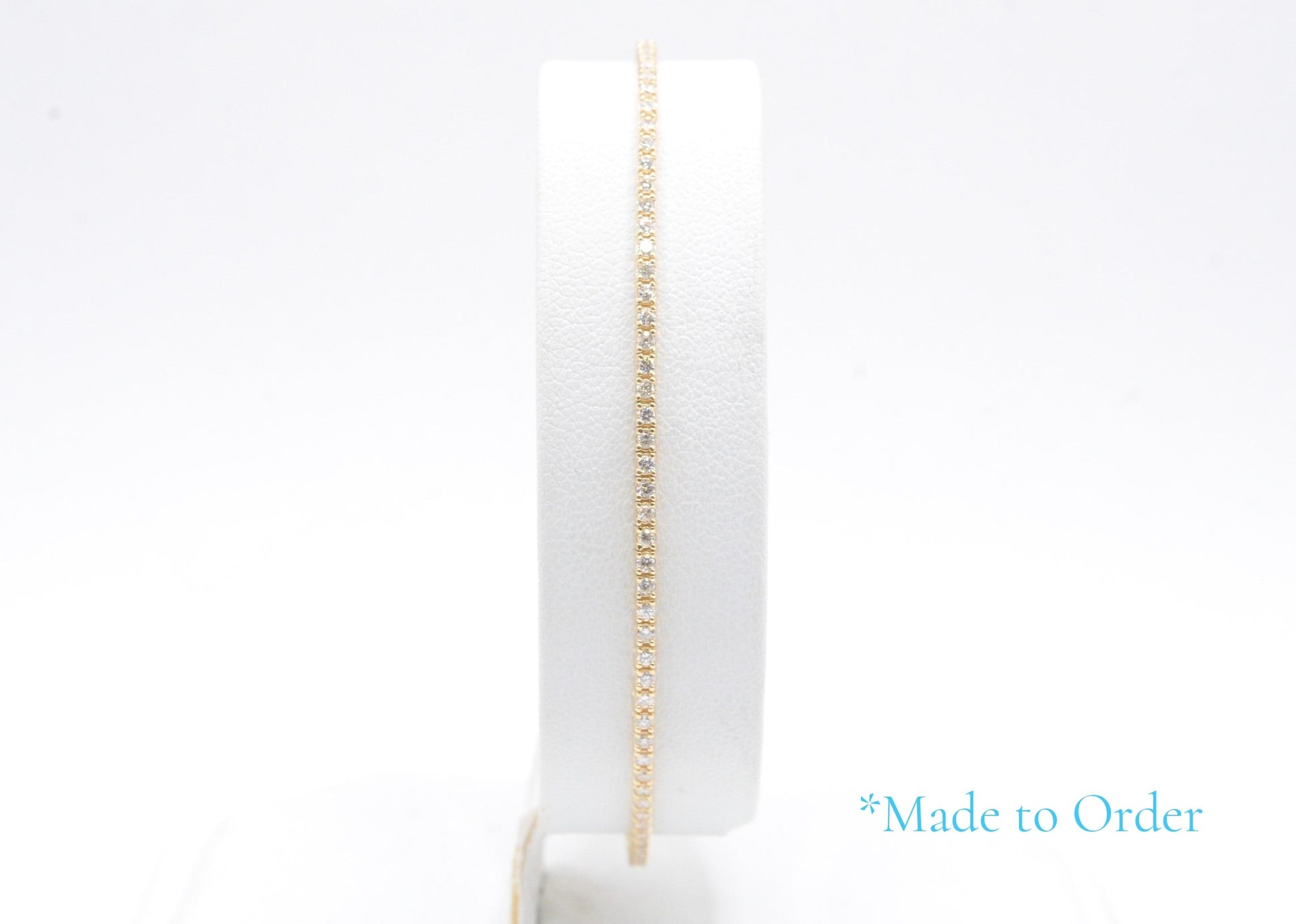 1.5mm Made To Order Natural Diamond Tennis Bracelets 14K Made To Order Natural Diamond Tennis Bracelets