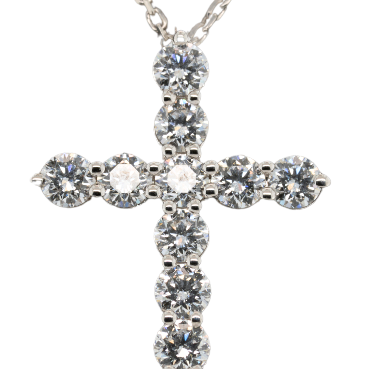 0.97 CTTW Round Lab-Grown Diamond Pendant in 14K White Gold, 18"