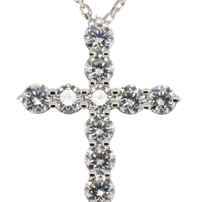 0.97 CTTW Round Lab-Grown Diamond Pendant in 14K White Gold, 18"