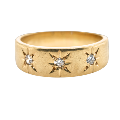 Round Natural Diamond Bezel Ring, 14K Yellow Gold, 0.06 CTTW