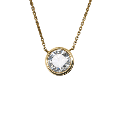 1.53 CTTW Round Lab-Grown Diamond Pendant in 14K Yellow Gold, 16"