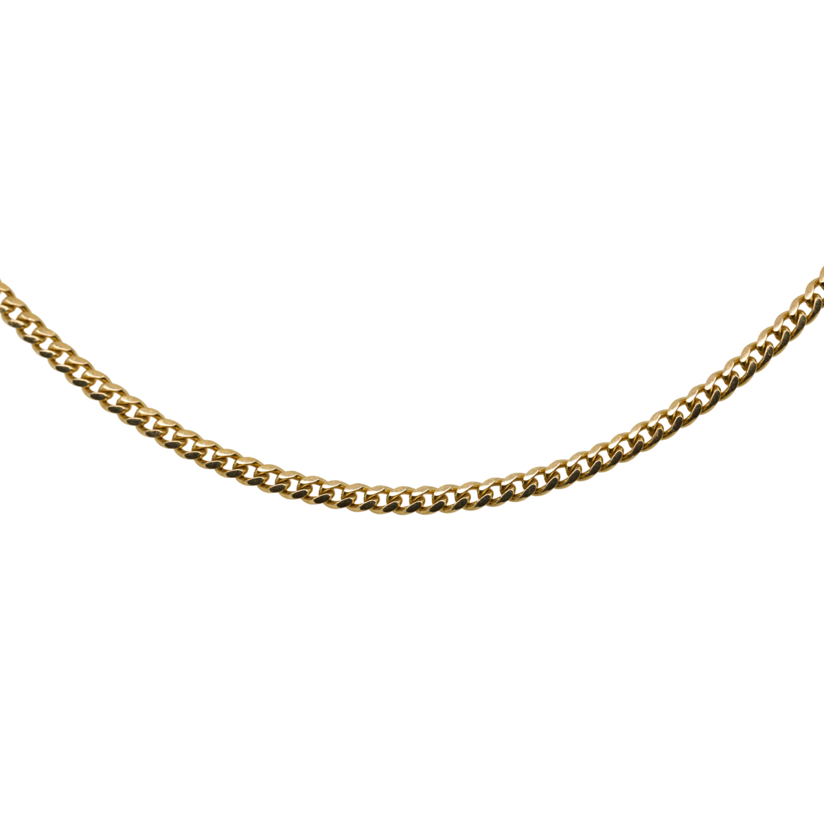 14K Yellow Gold Curb Chain, 20"