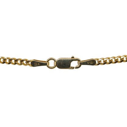 14K Yellow Gold Curb Chain, 20"
