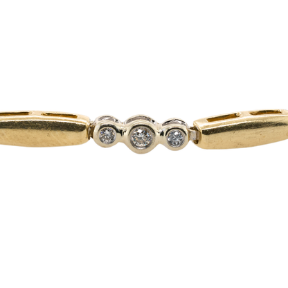 0.45 CTTW Round Natural Diamond Bracelet in 14K Yellow Gold, 7.3"