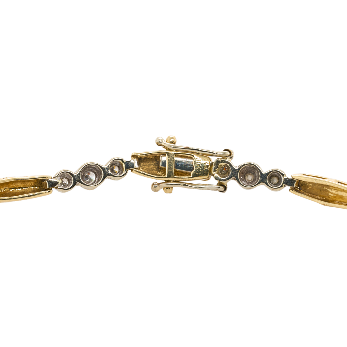0.45 CTTW Round Natural Diamond Bracelet in 14K Yellow Gold, 7.3"
