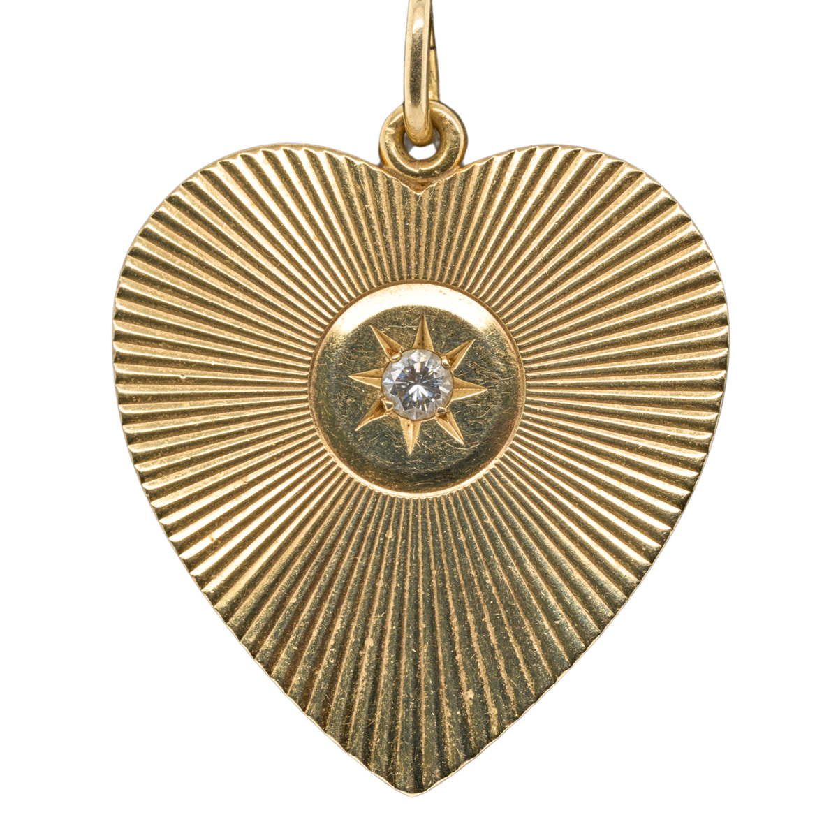 14K Yellow Gold Lab-Grown Diamond Pendant