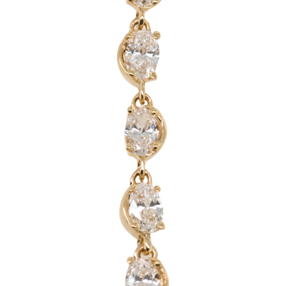 Lab-Grown Diamond Bezel Drop Earrings in 14K Yellow Gold, 0.62 CTTW