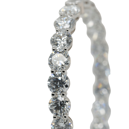 10.21 CTTW Round Lab-Grown Diamond Hoop Earrings in 14K White Gold