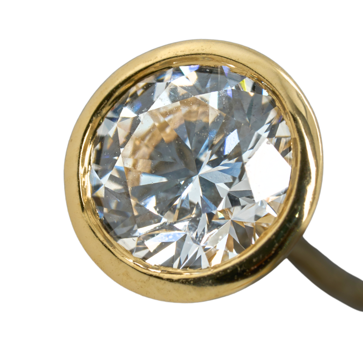 14K Yellow Gold Round Lab-Grown Diamond Stud Earrings, 2.01 CTTW