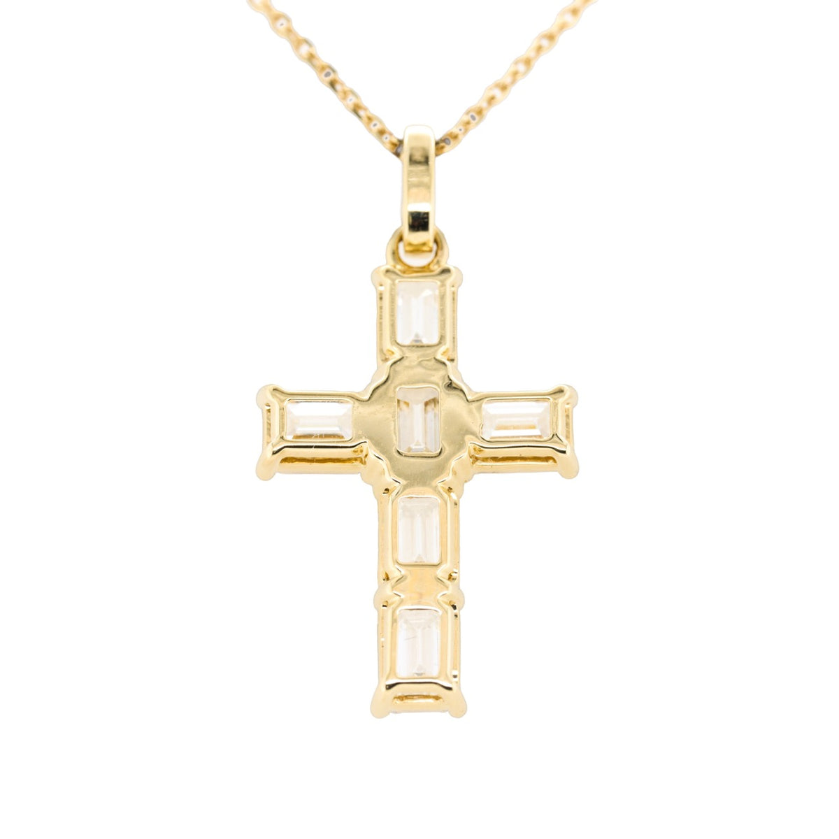 3.3 CT Emerald Lab-Grown Diamond Pendant in 14K Yellow Gold, 16"
