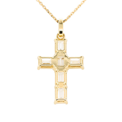 3.3 CT Emerald Lab-Grown Diamond Pendant in 14K Yellow Gold, 16"