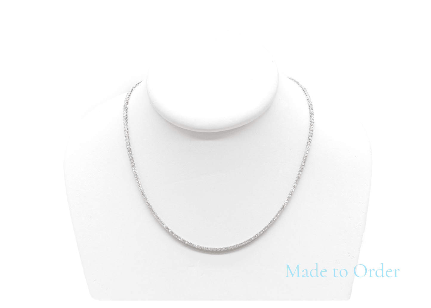2.5mm Made to Order Natural Diamond Tennis Chain 14K Made to Order Natural Tennis Chains