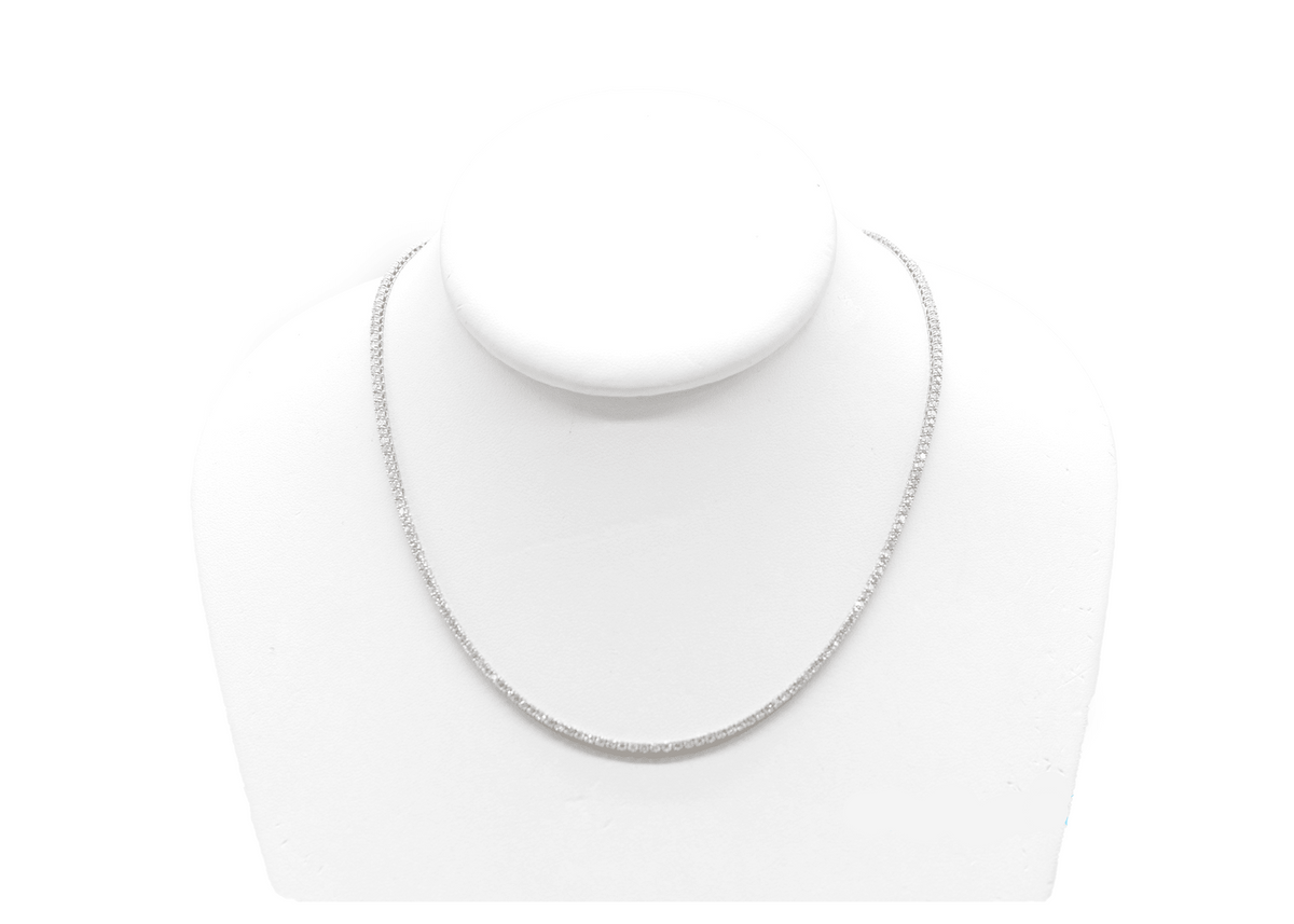 2.5mm Made to Order Natural Diamond Tennis Chain 14K Made to Order Natural Tennis Chains