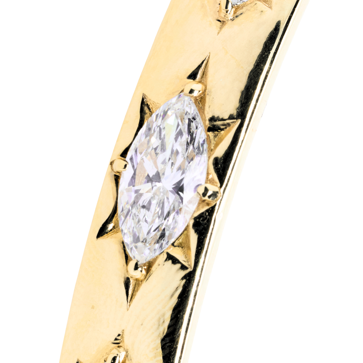 5.5 CT Marquise Lab-Grown Diamond Bangle in 14K Gold