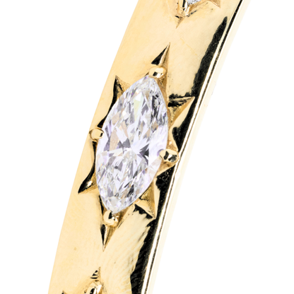 5.5 CT Marquise Lab-Grown Diamond Bangle in 14K Gold