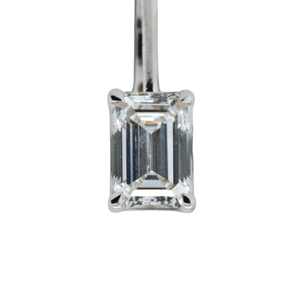 2.11 CTTW Emerald Lab-Grown Diamond Drop Earrings in 14K White Gold