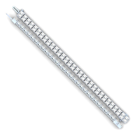 5.04 CTTW Radiant Lab Diamond Tennis Bracelet (F Color and VS2 Clarity)