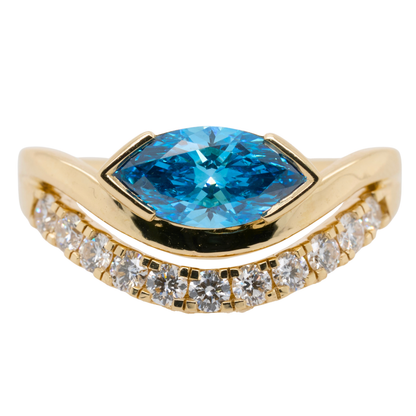 Marquise Lab-Grown Diamond Solitaire Ring, 14K Yellow Gold, 1.41 CTTW
