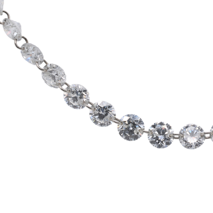 16.9 CTTW Round Lab-Grown Diamond Necklace in 14K White Gold, 16"