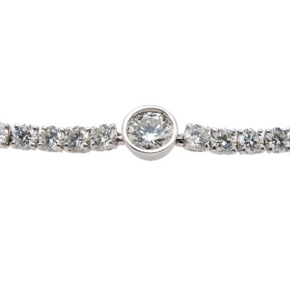 6.09 CTTW Round Natural Diamond Tennis Bracelet in 14K White Gold, 7"