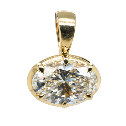 14K Yellow Gold Diamond Pendant