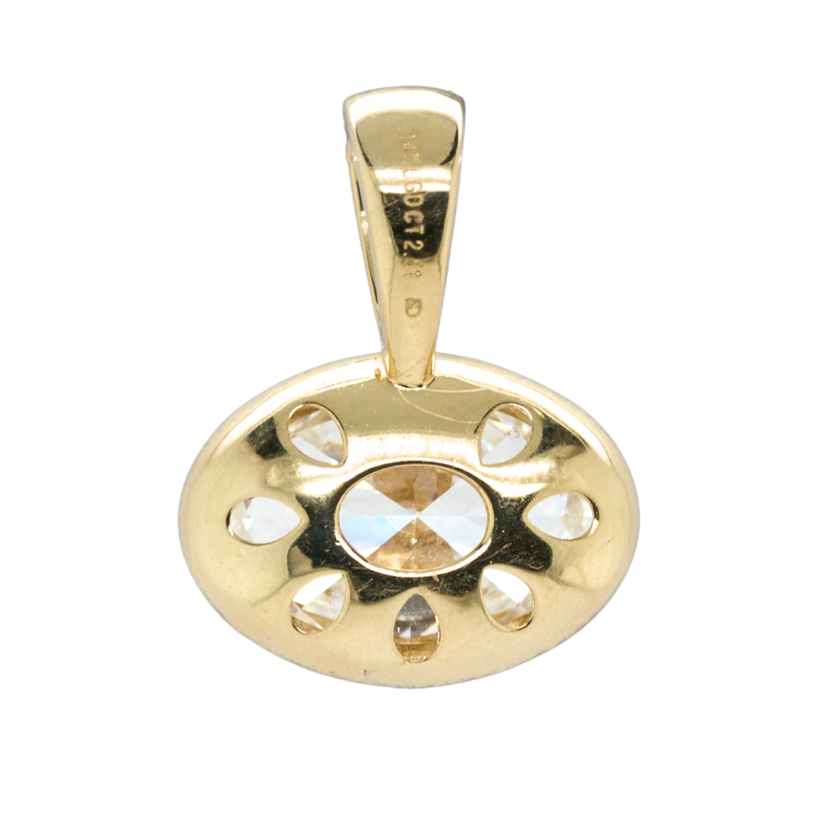 14K Yellow Gold Diamond Pendant